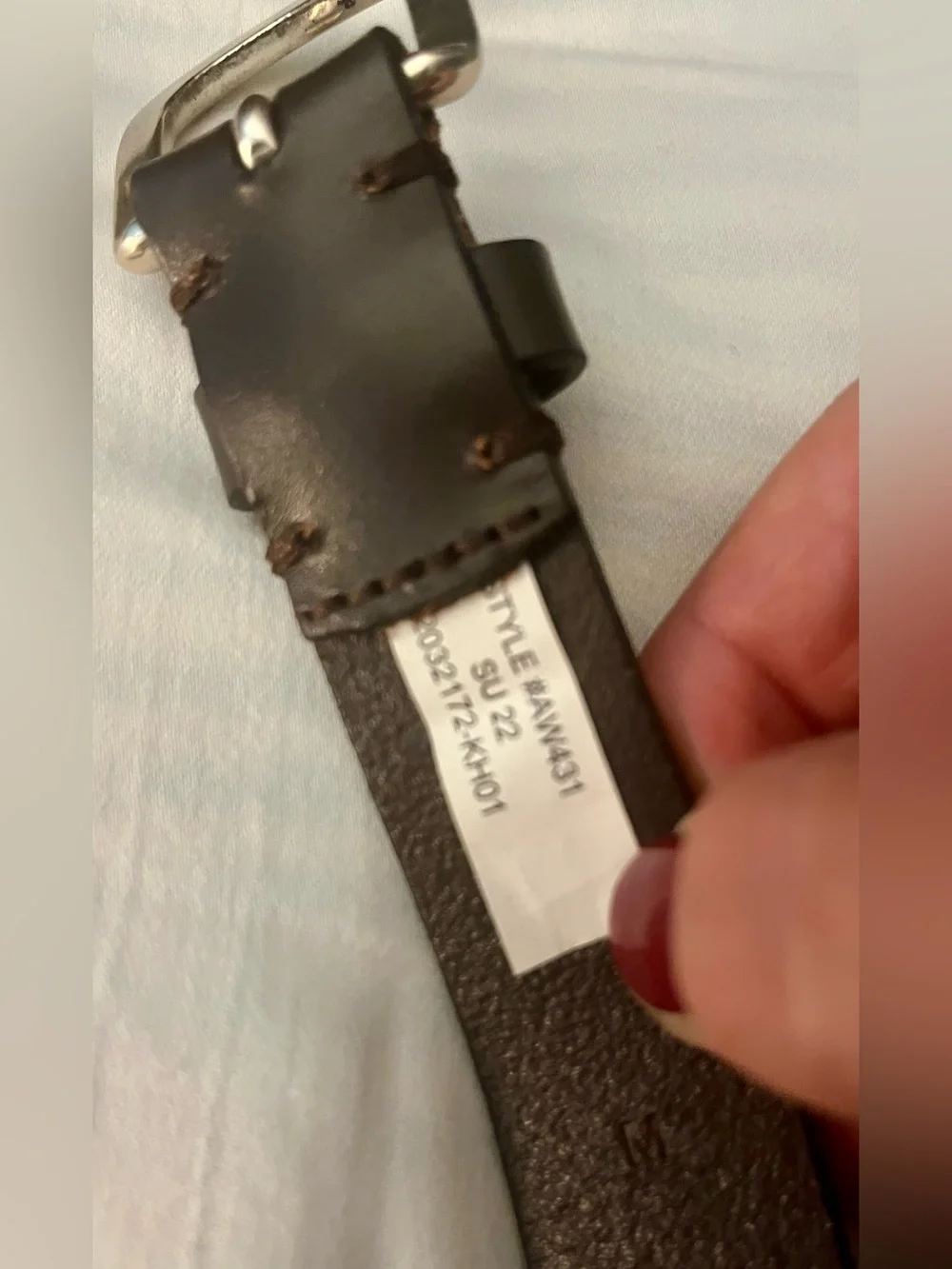 🍁 Crewcuts J.Crew Boys Medium Genuine Buffalo Leather Brown Belt Silver Buckle